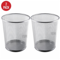YBM Home 2485vc-2 4.75 gal Steel Mesh Round Open Top Waste Basket Wire Bin Trash Can
