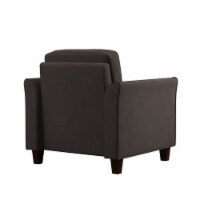 LifeStyle Solutions New Haven Chair in Coffee Microfiber Upholstery