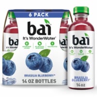 Bai Brasilia Blueberry Water Beverage Bottles Perspective: Main