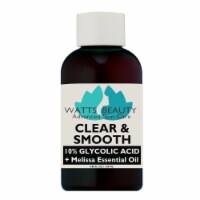 Watts Beauty Clear and Smooth Glycolic Leave on AHA Serum for Face & Body 4.48 oz