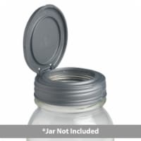 reCAP® Mason Jars lid FLIP cap | Regular Mouth | Silver