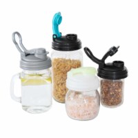 reCAP® Mason Jars Lid POUR cap | Wide Mouth | Multi 4-Pack
