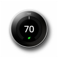 Google Nest T3019US Learning Thermostat 3rd Gen - Polished Steel