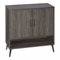 RiverRidge Woodbury Transitional Wood Shoe Cabinet with Metal Legs in Gray