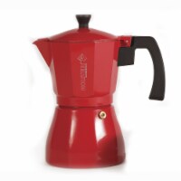 6-Cup Aluminum Espresso Maker Red Holstein Housewares