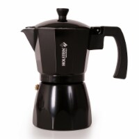 Holstein Housewares 6-Cup Aluminum Espresso Maker Black