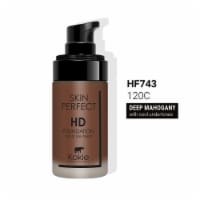 Kokie Professional Skin Perfect HD Foundation Deep Mahogany 120C Perspective: Main