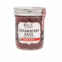 Strawberry Basil Preserves; Organic, All Natural, GMO Free, Gluten Free, Fair Trade
