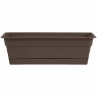 Bloem Dura Cotta 24 In. Plastic Chocolate Flower Box DCBT24-45