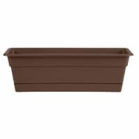 Bloem DCBT30-45 30 in. Dura Cotta Window Box Planter, Chocolate