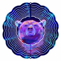 Next Innovations 101401001-INDIGOBEAR 6 in. Indigo Bear Wind Spinner Yard Art