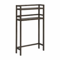 Newridge Home Solid Wood Dunnsville 2-Tier Space Saver For Bathroom Extra Storage, Espresso