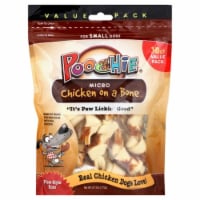 Poochie® Micro Chicken on A Bone Rawhide Dog Treats Value Pack
