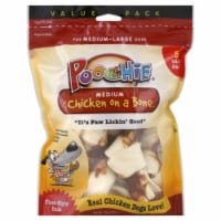 Poochie® Medium Chicken on A Bone Rawhide Dog Treats Value Pack