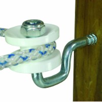 Field Guardian Wood Post - Screw in Corner Insulator - Polyrope - White - 4/pk