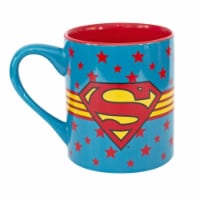 Silver Buffalo 14 oz Superman Stars Logo Wrap Ceramic Mug