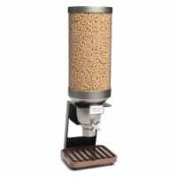 Rosseto Serving Solutions EZ530 Single Container XL Table-Top Cereal Dispenser with Walnut Tr