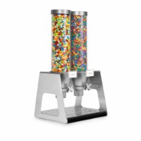 Rosseto Serving Solutions EZ535 Double Container Stainless Steel Table-Top Cereal Dispenser-