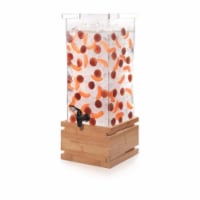 Rosseto Serving Solutions LD131 Beverage Dispenser with Natural Bamboo Base- 4-Gallon