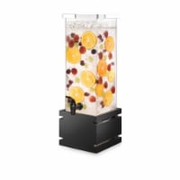 Rosseto Serving Solutions Beverage Dispenser, 2 Gal Square with Black Gloss Bamboo Base