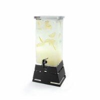 Rosseto Serving Solutions LD140 Square Black Matte Pyramid Base Beverage Dispenser - 4 Gallon