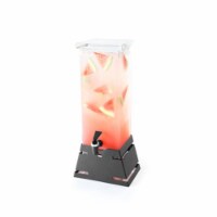 Rosseto Serving Solutions LD142 Square Black Matte Pyramid Base Beverage Dispenser - 1 Gallon