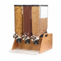 Rosseto Serving Solutions DS102 Tabletop Dispenser System Triple with Bamboo Stand & Catch Tr