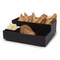 Rosseto Serving Solutions BD113 Large Black Matte Acrylic Condiment Tray Bakery Building Bloc