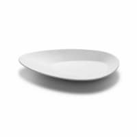 Rosseto MEL021 White Large Triangle Forme Melamine Plater, Set of 3