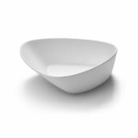 Rosseto MEL020 Large Triangle Melamine Bowl, White - 3 Units