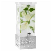 Rosseto Iris Rectangle Stainless Steel & Acrylic Beverage Dispenser, 4 gal