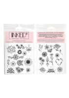 Inked By Dani Floral Temporary Tattoo Sheet Perspective: Main