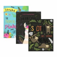James Paul Products Sloth Llama Flamingo Foil Coloring Books Perspective: Main