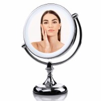 Ovente Lighted Standing Vanity Makeup Mirror with 5X Magnification