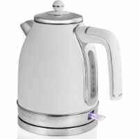 Ovente Electric Kettle Stainless Steel White 1.7L 1.7 L Baker s