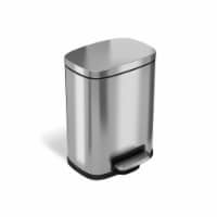 iTouchless Stainless Steel Step Pedal Trash Can w/Remov Inner Bin 1.32 Gal. Silv PC05RSS
