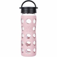 Lifefactory Glass Water Bottle with Classic Cap and Silicone Sleeve - Desert Rose