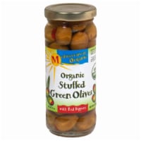 Mediterranean Organic Red Pepper Stuffed Green Olives