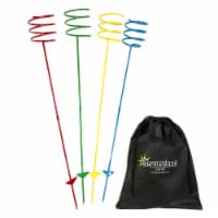 Sunnydaze 32 in Steel Outdoor Drink Holder Stakes - Multi-Color - Set of 4