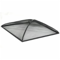 Sunnydaze 31 in Square Steel Mesh Fire Pit Spark Screen