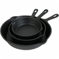 Pre-Seasoned Cast Iron Skillet Fry Pan Set 6 , 7 and 10 Round Cookware