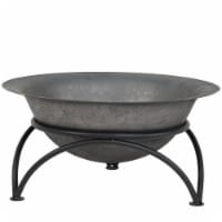 Sunnydaze 23.5 in Cast Iron Fire Pit Bowl with Stand - Dark Gray