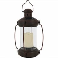 Sunnydaze Outdoor Antique Hanging Solar Lantern with LED Light and Candle, 12-Inch Sunnydaze Outdoor Antique Hanging Solar Lantern with LED Light and Candle, 12-Inch