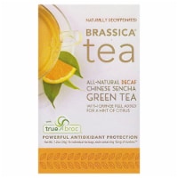 Brassica Tea Decaffeinated Green Tea with Trubroc, Orange, 16 Tea Bags