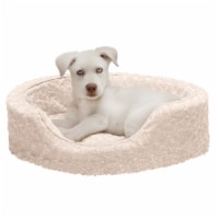 FurHaven Ultra Plush Small Oval Pet Lounge - Cream