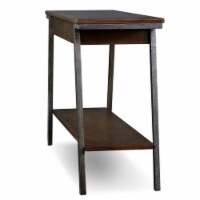 Leick Empiria 2 Drawer Wood Console Table in Walnut and Foundry Bronze