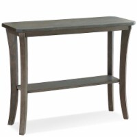 Leick Home Driftwood Solid Wood Console Hall Stand in Rustic Gray Wire Brushed