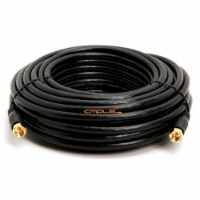 RG6 F Type Coaxial 18AWG CL2 Rated 75Ohm Cable - 50ft Black