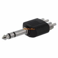 6.35Mm Stereo Plug to 2 x rca Plug Adapter