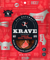 Krave Gourmet Beef Cuts Garlic Chili Pepper Jerky